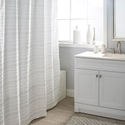 TRAFALGAR SHOWER CURTAIN BACKSTITCH W/ FRINGE 71